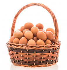 Яйца в корзине